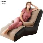 INFLATABLE SOFA SINGLE SIZE - COFFEE BROWN