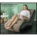 INFLATABLE SOFA SINGLE SIZE - COFFEE BROWN