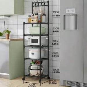 5 LAYER UNIVERSAL STORAGE RACK  BLACK -8033