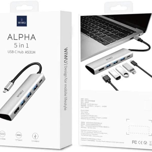 WIWU ALPHA 5 IN 1 USB-C HUB A531H