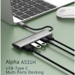 WIWU ALPHA 5 IN 1 USB-C HUB A531H