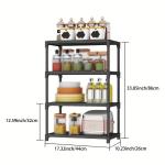 MULTIFUNCTIONAL 4TIER STORAGE RACK - BLACK  (ACK120)