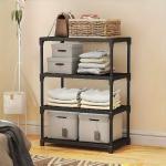 MULTIFUNCTIONAL 4TIER STORAGE RACK - BLACK  (ACK120)