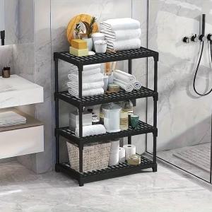 MULTIFUNCTIONAL 4TIER STORAGE RACK - BLACK  (ACK120)