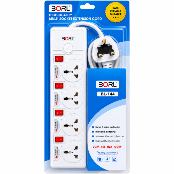 BORAL POWER EXTENSION 4 WAY 5M