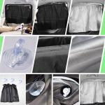 CAR WINDOW CURTAIN SILVER  4PCS