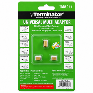 TERMINATOR 3 WAY UNIVERSAL MULTIADAPTOR  TMA132