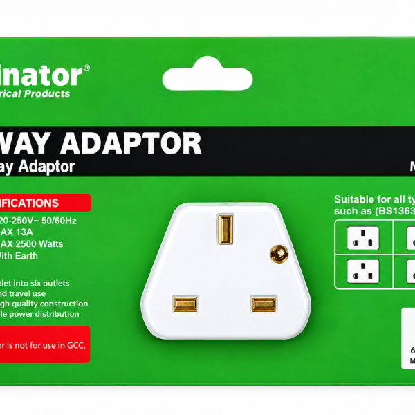 TERMINATOR 6 WAY UNIVERSAL T-SOCKET ADAPTOR TMA166A