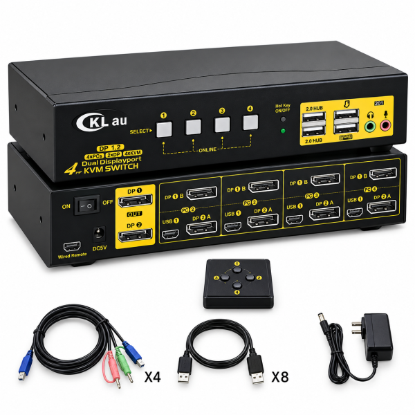 DISPLAY PORTKVM SWITCH 4 PORT 4K