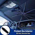 FOLDABLE CAR SUN SHADE UMBRELLA  SILVER S-110 (80X140)