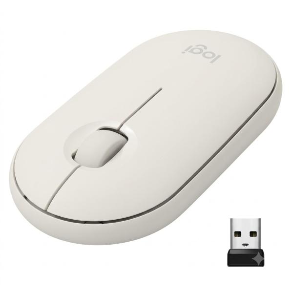 LOGITECH WIRELESS MOUSE PEBBLE 910-005541 WHT