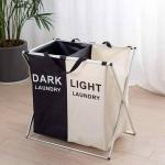 2 BAG LAUNDRY SORTER FOLDING BASKET