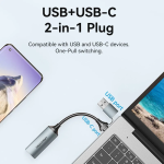 Vention HDMI-A to USB-C/USB-A Video Capture Card 0.1M Gray