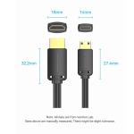 Vention HDMI-C Male to HDMI-A Male 4K HD Cable 2M Black