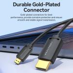 Vention HDMI-C Male to HDMI-A Male 4K HD Cable 2M Black