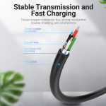 Vention USB 2.0 A Male to Mini-B  Male  Cable 0.5M Black PVC Type