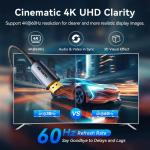 Vention Cotton Braided USB-C to HDMI-A 4K HD Cable 1.8M Gray Aluminum Alloy Type