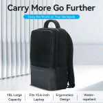 Vention Water-Repellent Laptop Backpack (43cm x 30cm x 14cm) Black