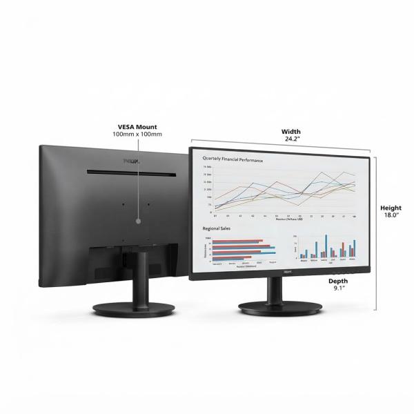 PHILIPS LED 27" IPS FULL HD HDMI+VGA