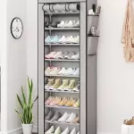 10 TIER SHOES STORAGE CABINET GREY