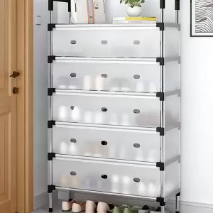 6  TIER STEEL SHOE RACK WITH COVER