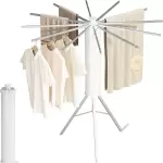 FOLDING CLOTH HANGER 12 RODS  WHITE