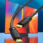 Vention Cotton Braided 4K HDMI Male to Male Cable 10M Black Zinc Alloy Type