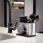 STEEL SOAP DISPENSERKITCHEN SINK ORGANIZER
