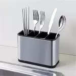 STEEL KNIFE AND SPOON HOLDER
