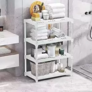 MUTLIFUNCTIONAL STORAGE RACK 4 LAYER WHITE