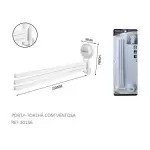 BATHLUX MULTI TOWEL HANGER WITH SUCTION CUP