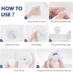BATHLUX MULTI TOWEL HANGER WITH SUCTION CUP