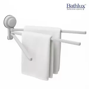BATHLUX MULTI TOWEL HANGER WITH SUCTION CUP