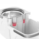 SPIN MOP WITH  COLLAPSIBLE BUCKET (WHITE)