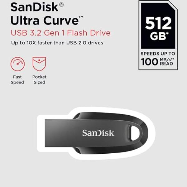 SANDISK ULTRA CURVE 3.2 512GB SDCZ550-512GB