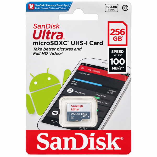 SANDISK 256GB MICRO SD SDSQUNR-256G-GN3MN