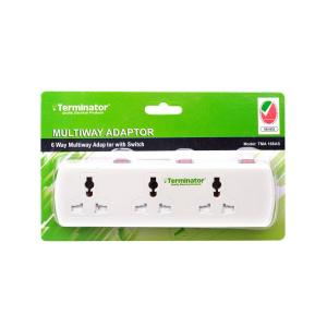 TERMINATOR 6 WAY T-SOCKET WITH 3 SWITCHES TMA166AS