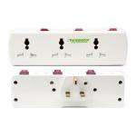 TERMINATOR 6 WAY T-SOCKET WITH 3 SWITCHES TMA166AS