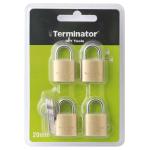 TERMINATOR BRASS PAD LOCK SET 4:1 TPLS20A4