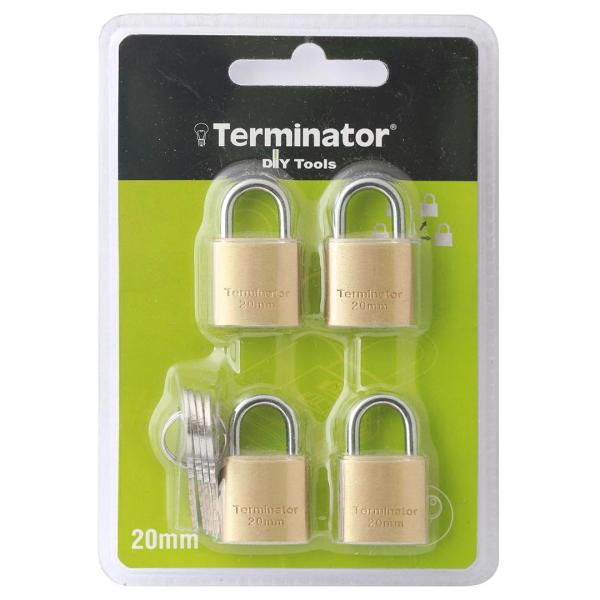 TERMINATOR BRASS PAD LOCK SET 4:1 TPLS20A4