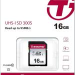 TRANSCEND 16GB SD CARD UHS-I U1 TS16GSDC300S