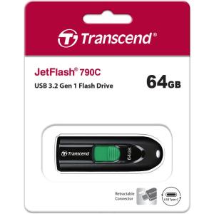 TRANSCEND 64GB TYPE-C FLASH DRIVE TS64GJF790C