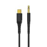 WIWU AUX STEREO CABLE 3.5MM TO USB-C  YP03 BLACK