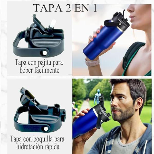 GOODATECH 32OZ TRAVEL MUG STAINLESS STEEL BLUE