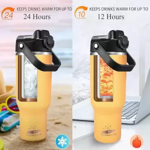 GOODATECH 32OZ TRAVEL MUG STAINLESS STEEL PEACH