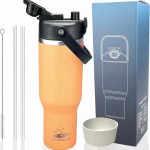 GOODATECH 32OZ TRAVEL MUG STAINLESS STEEL PEACH