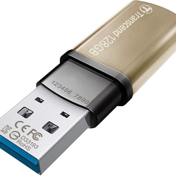 TRANSCEND 128GB FLASH DRIVE  TS128GJF820G GOLD COLOR
