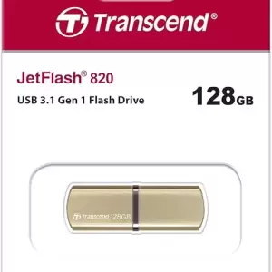 TRANSCEND 128GB FLASH DRIVE  TS128GJF820G GOLD COLOR