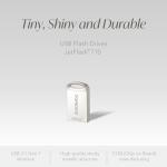 TRANSCEND 128GB, USB 3.1  FLASH DRIVE SILVER  TS128GJF710S