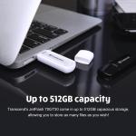 TRANSCEND 512GB, USB 3.1 FLASH DRIVE  TS512GJF700 BLACK